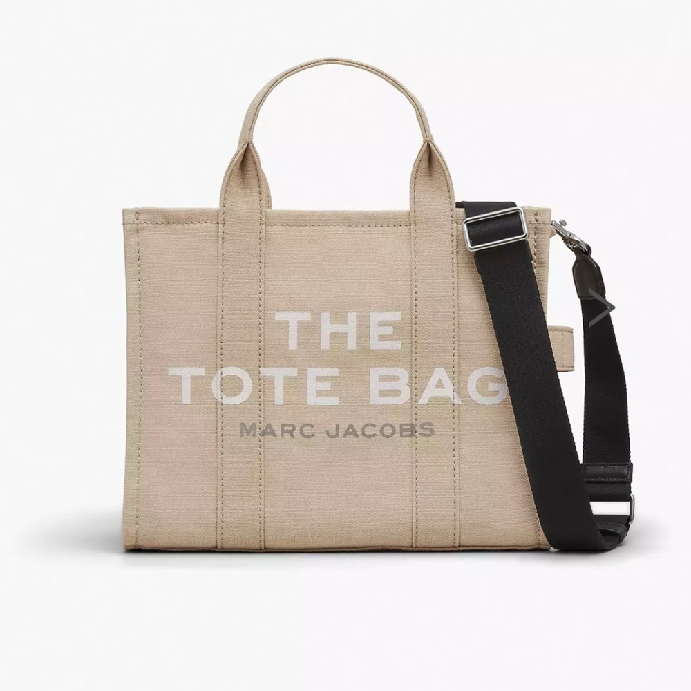 Marc Jacobs Beige Messenger Bag with Black Strap